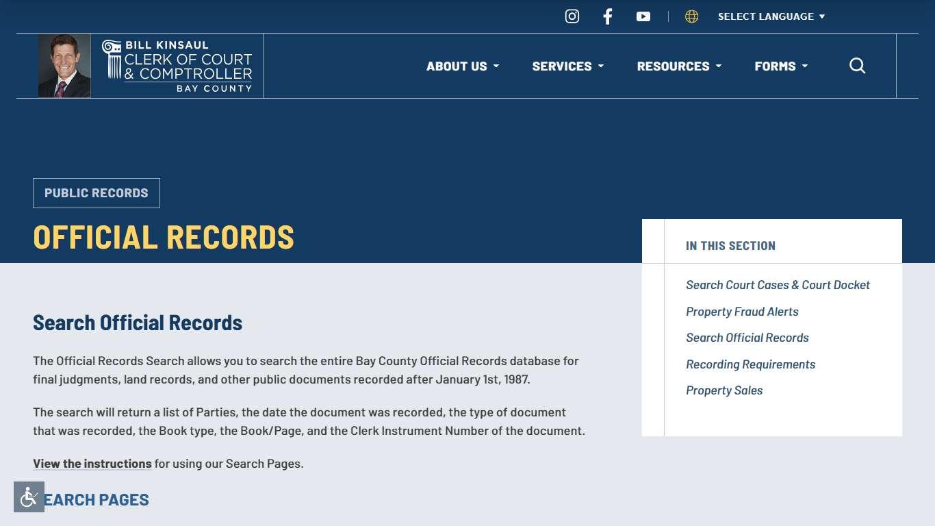 Search Official Records | Bay County Clerk of Court & Comptroller