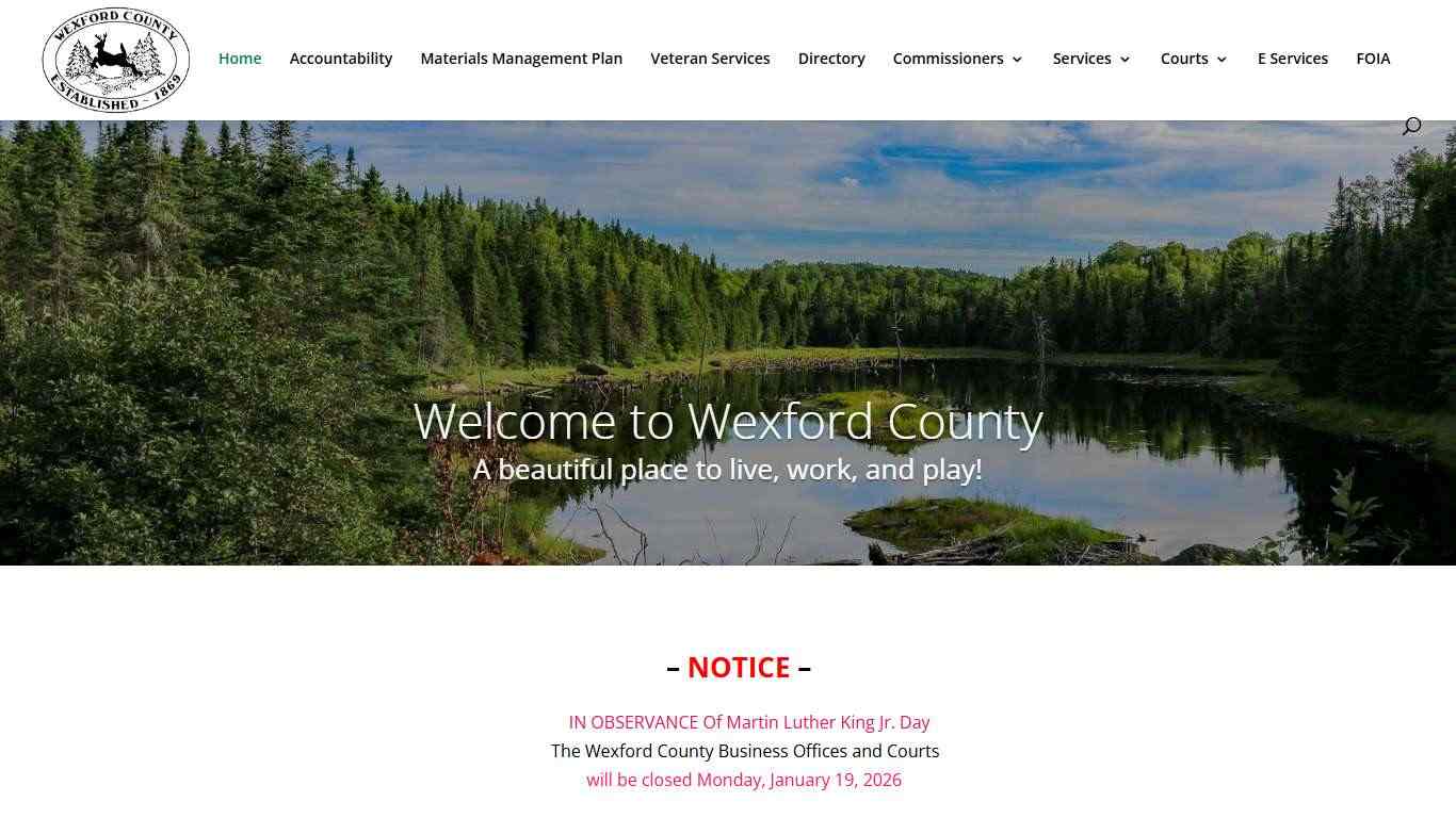 Wexford County Michigan | Welcome to Wexford County Michigan.